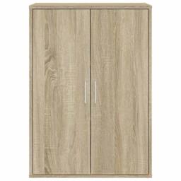 Berkfield Home Sideboards 2 pcs Sonoma Oak 60x31x84 cm Engineered Wood in Light Brown - Size: 60 x 31 x 84 cm - thumbnail 5