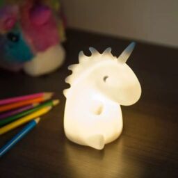 Xample White Childrens Unicorn Lamp LED Uni Night Light Girls Bedroom Table Desk Décor - thumbnail 1