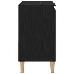 Berkfield Home Sink Cabinet Black Oak 65x33x60 cm Engineered Wood - Size: 65 x 33 x 60 cm - thumbnail 8