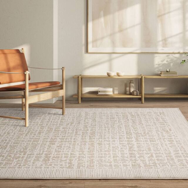 The Rug Shop UK Natural Border Modern Abstract Cotton Backing Area Rug - Size: 240 cm x 320 cm - image 1