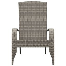 Berkfield Home Garden Adirondack Chair Grey Poly Rattan - thumbnail 3