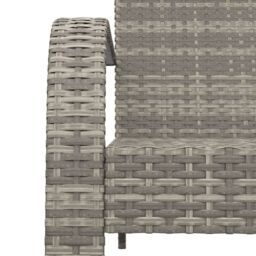 Berkfield Home Garden Adirondack Chair Grey Poly Rattan - thumbnail 6
