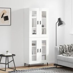 Berkfield Home Highboard White 69.5x34x180 cm Engineered Wood - thumbnail 1