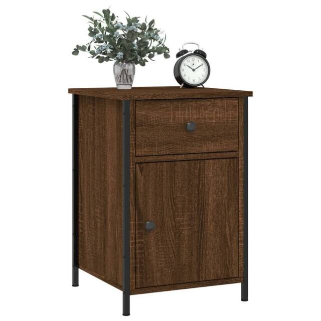 Berkfield Home Elegant Bedside Cabinets 2 pcs Brown Oak 40x42x60 cm Engineered Wood - Size: 40 x 42 x 60 cm - image 1