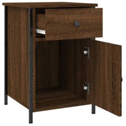 Berkfield Home Elegant Bedside Cabinets 2 pcs Brown Oak 40x42x60 cm Engineered Wood - Size: 40 x 42 x 60 cm - thumbnail 7
