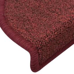 Berkfield Home Carpet Stair Treads 15 pcs Red 56x17x3 cm - Size: Medium - thumbnail 7