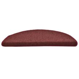 Berkfield Home Carpet Stair Treads 15 pcs Red 56x17x3 cm - Size: Medium - thumbnail 5