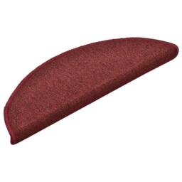 Berkfield Home Carpet Stair Treads 15 pcs Red 56x17x3 cm - Size: Medium - thumbnail 3