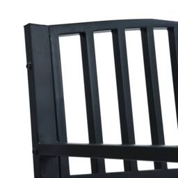 Berkfield Home Garden Bench 125 cm Black Steel - thumbnail 5