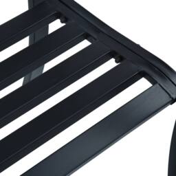 Berkfield Home Garden Bench 125 cm Black Steel - thumbnail 6