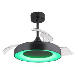Netlighting Elina 3 Blade Ceiling Fan Grey 1x RGB LED Dimmable 2700 6500K Timer - thumbnail 6