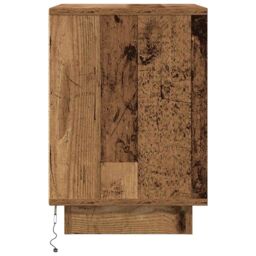 Berkfield Home Bedside Cabinets with LED Lights¬†2 pcs Old Wood 38x34x50 cm - Size: 38 x 34 x 50 cm - thumbnail 9