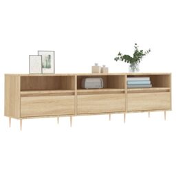 Berkfield Home TV Cabinet Sonoma Oak 150x30x44.5 cm Engineered Wood in Brown - thumbnail 3