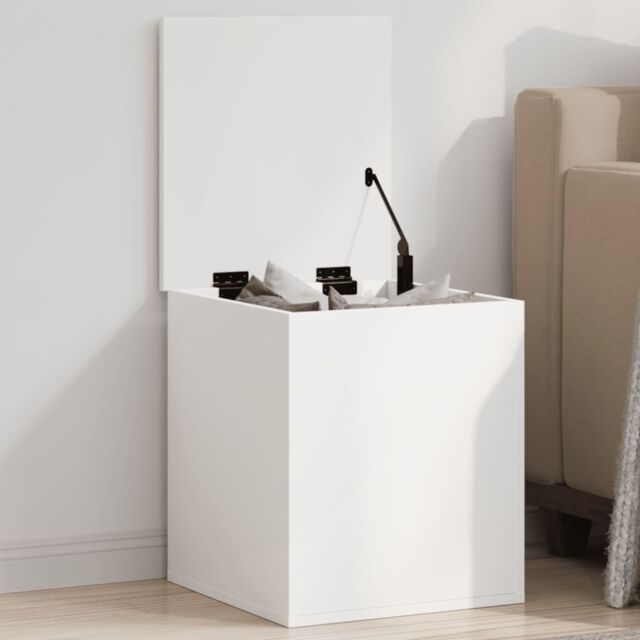 Berkfield Home Storage Box White 40x42x46 cm Engineered Wood - Size: 40 x 42 x 46 cm - image 1