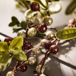 Dibor Copper Mistletoe Light Up Xmas Table Decor Christmas Garland 1.6m - Size: Large - thumbnail 4
