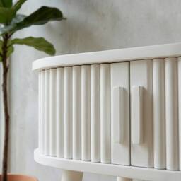 Garden Greatness Maison Ribbed Sand Bedside Table in Cream - Size: 1 Pack - thumbnail 3