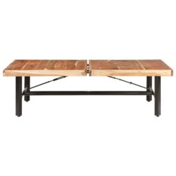 Berkfield Home Coffee Table 142x90x42 cm Solid Acacia Wood in Brown - Size: 142 x 90 x 42 cm - thumbnail 2