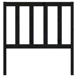 Berkfield Home Bed Headboard Black 106x4x100 cm Solid Wood Pine - Size: 106 x 4 x 100 cm - thumbnail 4