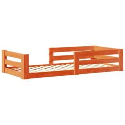 Berkfield Home Bed Frame without Mattress Wax Brown 80x200 cm Solid Wood Pine - thumbnail 3