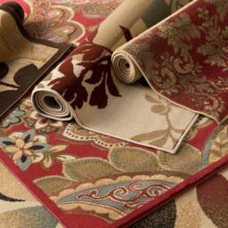 Livabliss Riley-Vintage Red Brown Green Traditional Boho Living Dining Bedroom Rug in Dark Red - Size: 80 cm x 220 cm - thumbnail 8