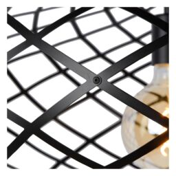 Lucide 'WOLFRAM' Dimmable Stylish Adjustable Indoor Pendant Light 1xE27 in Black - thumbnail 6