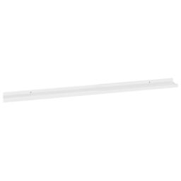 Berkfield Home Wall Shelves 4 pcs High Gloss White 115x9x3 cm - Size: 115 x 9 x 3 cm - thumbnail 4