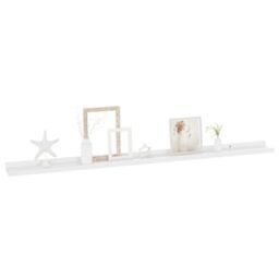 Berkfield Home Wall Shelves 4 pcs High Gloss White 115x9x3 cm - Size: 115 x 9 x 3 cm - thumbnail 3
