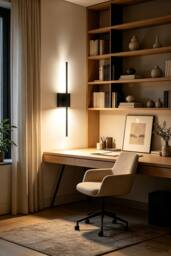 Living and Home Modern Magnetic Linear Wall Light in Black - thumbnail 2