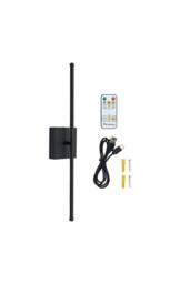 Living and Home Modern Magnetic Linear Wall Light in Black - thumbnail 4