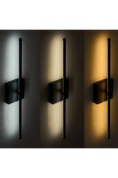 Living and Home Modern Magnetic Linear Wall Light in Black - thumbnail 7