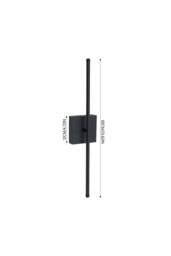 Living and Home Modern Magnetic Linear Wall Light in Black - thumbnail 5