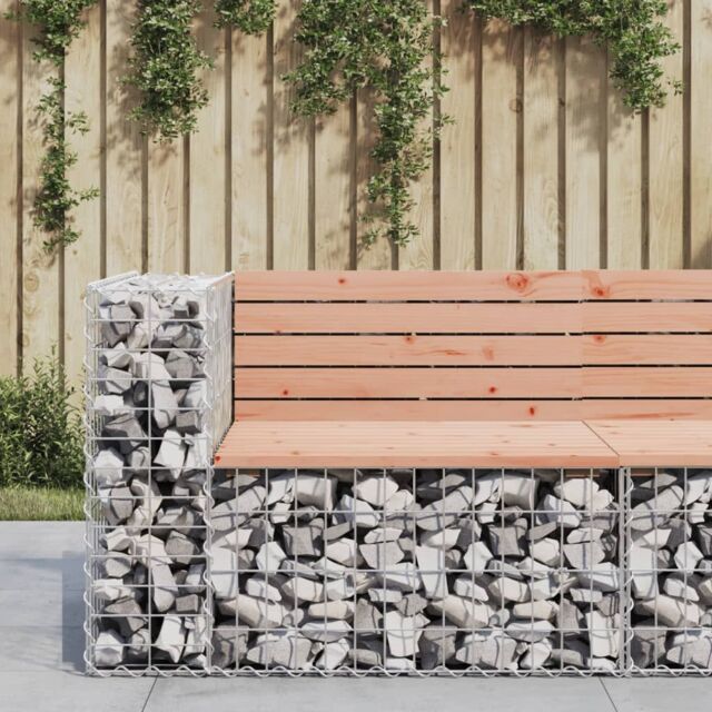 Berkfield Home Garden Bench Gabion Design 92x71x65.5 cm Solid Wood Douglas in Brown - image 1