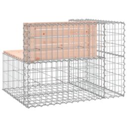 Berkfield Home Garden Bench Gabion Design 92x71x65.5 cm Solid Wood Douglas in Brown - thumbnail 5