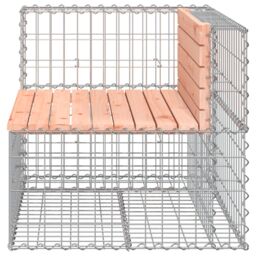 Berkfield Home Garden Bench Gabion Design 92x71x65.5 cm Solid Wood Douglas in Brown - thumbnail 4