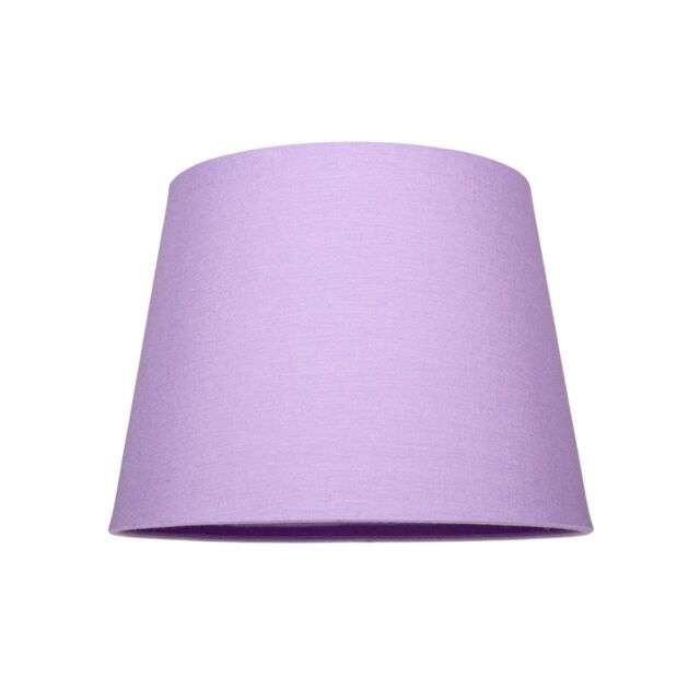 Happy Homewares Traditional Linen Fabric Drum Shade for Pendant & Lampshade in Lilac - Size: 8 inches - image 1