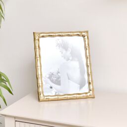 Large Gold Bamboo Portrait Photo Frame - 8 X 10 - thumbnail 1