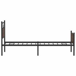 Berkfield Home Bed Frame without Mattress Brown Oak 107x203 cm Engineered Wood - thumbnail 7
