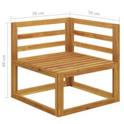 Berkfield Home 2-seater Garden Bench with Dark Grey Cushions (UK/IE/FI/NO only) in Brown - thumbnail 6