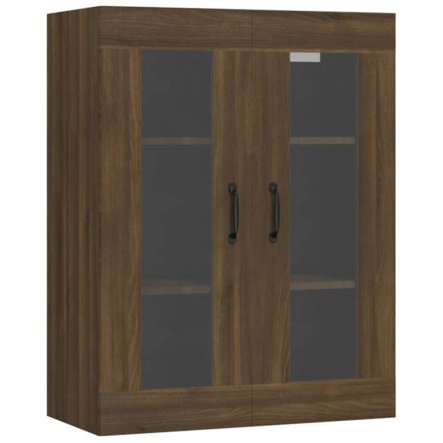 Berkfield Home Hanging Wall Cabinet Brown Oak 69.5x34x90 cm - image 1