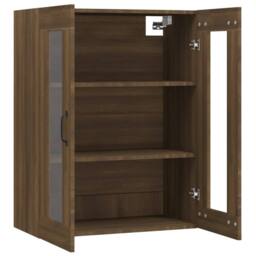 Berkfield Home Hanging Wall Cabinet Brown Oak 69.5x34x90 cm - thumbnail 5