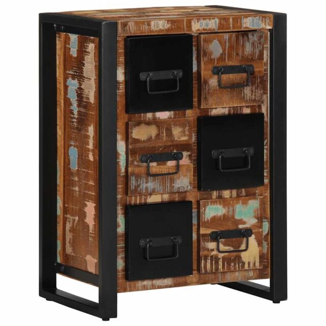 Berkfield Home Sideboard 50x35x70 cm Solid Wood Reclaimed in Brown - Size: 50 x 35 x 70 cm - image 1