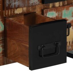 Berkfield Home Sideboard 50x35x70 cm Solid Wood Reclaimed in Brown - Size: 50 x 35 x 70 cm - thumbnail 6