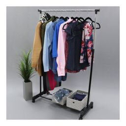 JVL Adjustable Clothes/Garment Rail in Silver - Size: Large - thumbnail 3