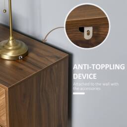 Wyld Haus Lipana Wood Walnut Brown 2 Drawer Bedside Table with Metal Handles - thumbnail 8