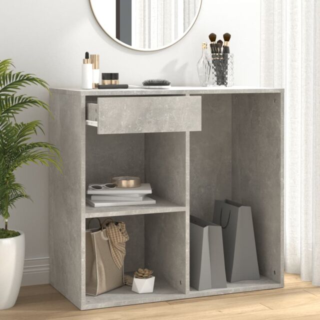 Berkfield Home Cosmetic Cabinet Concrete Grey 80x40x75 cm Engineered Wood - Size: 80 x 40 x 75 cm - image 1