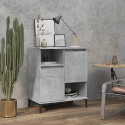 Berkfield Home Sideboard Concrete Grey 60x35x70 cm Engineered Wood - Size: 60 x 35 x 70 cm - thumbnail 2