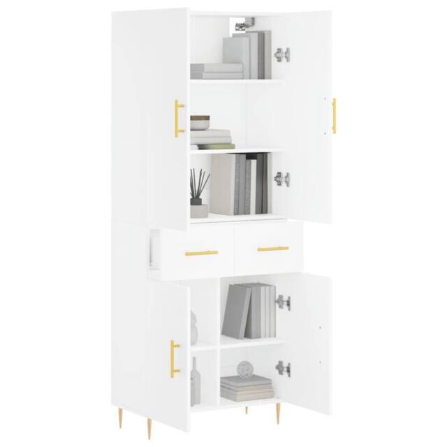 Berkfield Home Highboard White 69.5x34x180 cm Engineered Wood - image 1