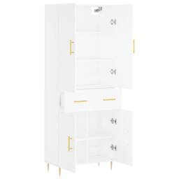 Berkfield Home Highboard White 69.5x34x180 cm Engineered Wood - thumbnail 4