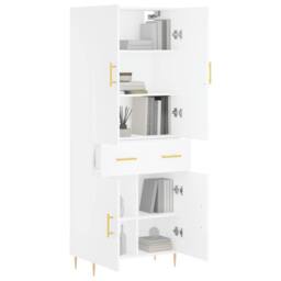 Berkfield Home Highboard White 69.5x34x180 cm Engineered Wood - thumbnail 1