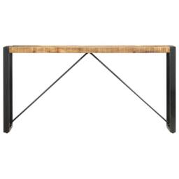 Berkfield Home Console Table 150x35x76 cm Solid Mango Wood in Brown - Size: 150 x 35 x 76 cm - thumbnail 2